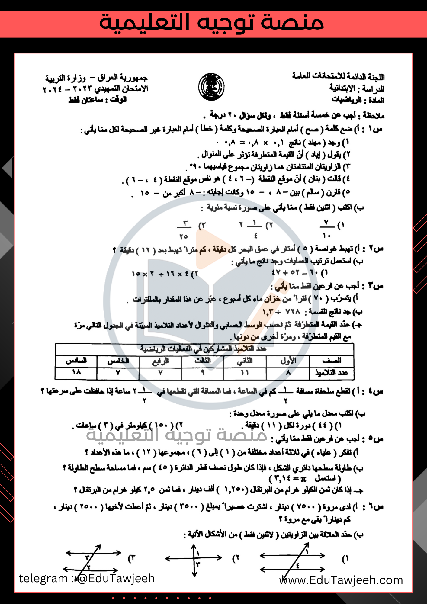 صورة السؤال
